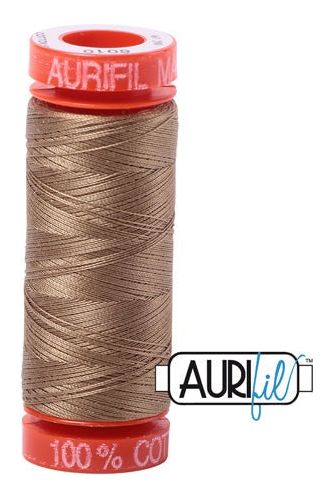 Aurifil Mako 50wt Cotton 200 m 220 yd. spool - 6010 Toast Aurifil Mako 50wt Cotton 200 m 220 yd. spool - 6010 Toast