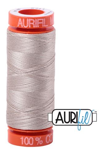Aurifil Mako 50wt Cotton 200 m 220 yd. spool - 6711 Pewter Aurifil Mako 50wt Cotton 200 m 220 yd. spool - 6711 Pewter