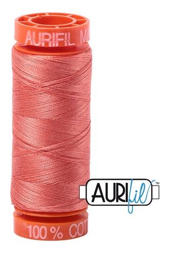 Aurifil Mako 50wt Cotton 200 m 220 yd. spool - 6729 Tangerine Dream Aurifil Mako 50wt Cotton 200 m 220 yd. spool - 6729 Tangerine Dream