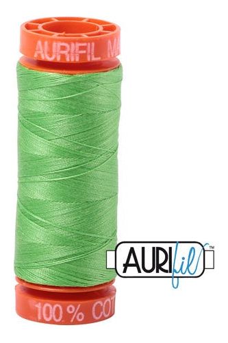 Aurifil Mako 50wt Cotton 200 m 220 yd. spool - 6737 Shamrock Green Aurifil Mako 50wt Cotton 200 m 220 yd. spool - 6737 Shamrock Green