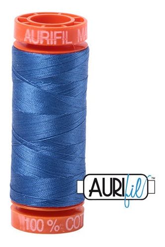 Aurifil Mako 50wt Cotton 200 m 220 yd. spool - 6738 Peacock Blue Aurifil Mako 50wt Cotton 200 m 220 yd. spool - 6738 Peacock Blue