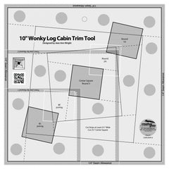 Creative Grids 10in Wonky Log Cabin Trim Tool Creative Grids 10in Wonky Log Cabin Trim Tool