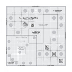 Creative Grids Log Cabin Trim Tool Two 6in & 12in Blocks Quilt Ruler Creative Grids Log Cabin Trim Tool Two 6in & 12in Blocks Quilt Ruler