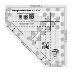 Creative Grids Pineapple Trim Tool Mini Quilt Ruler Creative Grids Pineapple Trim Tool Mini Quilt Ruler