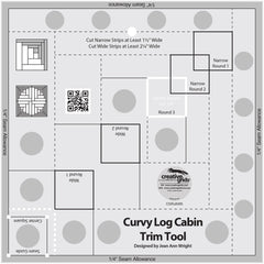 Creative Grids Curvy Log Cabin Trim Tool 8in Finished Blocks Creative Grids Curvy Log Cabin Trim Tool 8in Finished Blocks