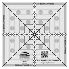 Creative Grids 6-1/2in Square It Up or Fussy Cut Square Quilt Ruler Creative Grids 6-1/2in Square It Up or Fussy Cut Square Quilt Ruler