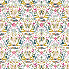 Clothworks - Cottage Dreams (Sold By 1/2 Meter) Clothworks - Cottage Dreams (Sold By 1/2 Meter)