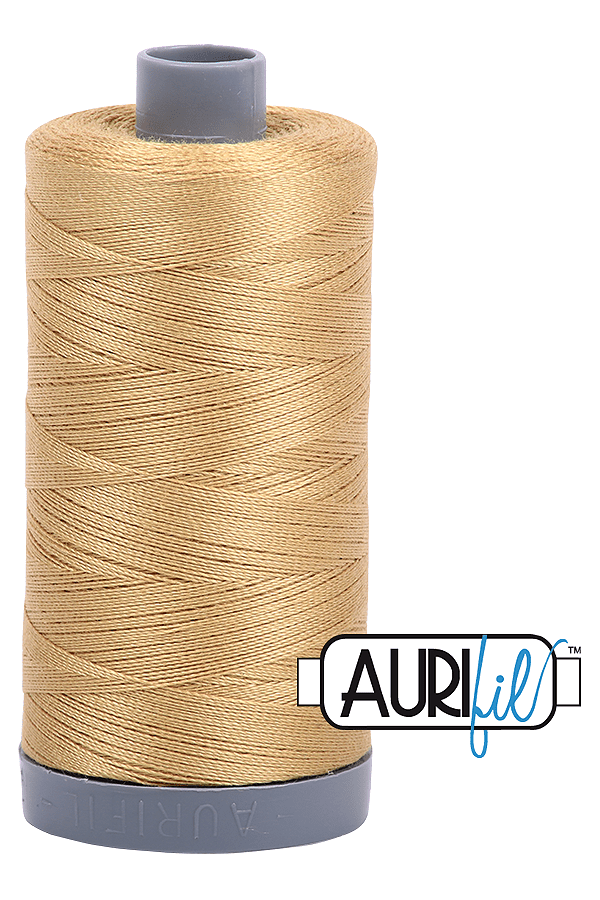 Aurifil Mako 28wt Cotton 750 m 820 yd. spool - 2920 Light Brass Aurifil Mako 28wt Cotton 750 m 820 yd. spool - 2920 Light Brass