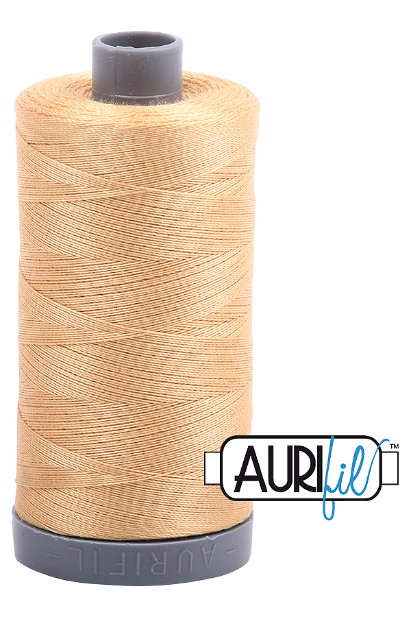 Aurifil Mako 28wt Cotton 750 m 820 yd. spool - 5001 Ocher Yellow Aurifil Mako 28wt Cotton 750 m 820 yd. spool - 5001 Ocher Yellow