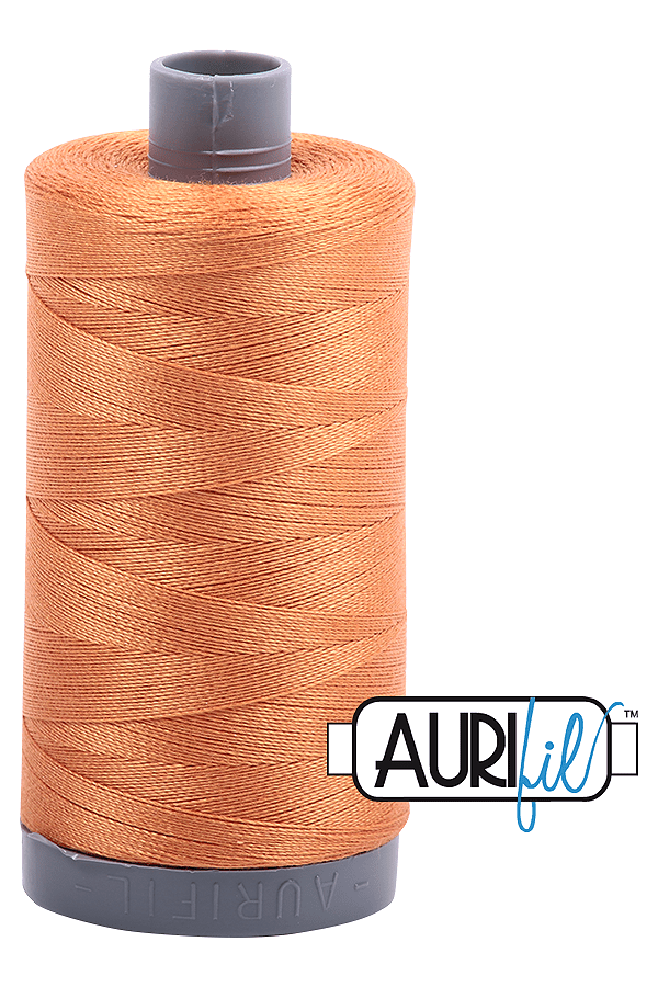 Aurifil Mako 28wt Cotton 750 m 820 yd. spool - 5009 Medium Orange Aurifil Mako 28wt Cotton 750 m 820 yd. spool - 5009 Medium Orange