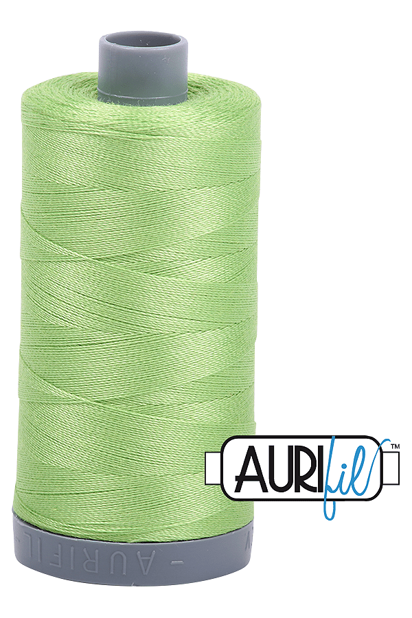 Aurifil Mako 28wt Cotton 750 m 820 yd. spool - 5017 Shining Green Aurifil Mako 28wt Cotton 750 m 820 yd. spool - 5017 Shining Green
