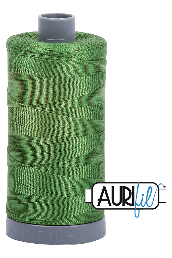 Aurifil Mako 28wt Cotton 750 m 820 yd. spool - 5018 Dark Grass Green Aurifil Mako 28wt Cotton 750 m 820 yd. spool - 5018 Dark Grass Green
