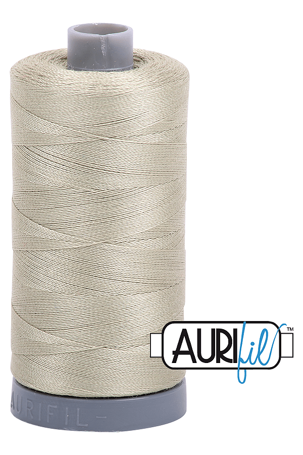 Aurifil Mako 28wt Cotton 750 m 820 yd. spool - 5020 Light Military Green Aurifil Mako 28wt Cotton 750 m 820 yd. spool - 5020 Light Military Green