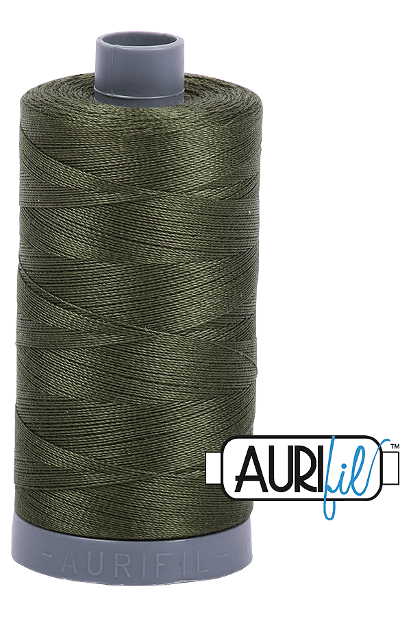 Aurifil Mako 28wt Cotton 750 m 820 yd. spool - 5023 Medium Green Aurifil Mako 28wt Cotton 750 m 820 yd. spool - 5023 Medium Green