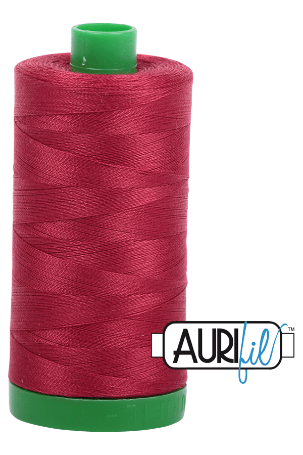 Aurifil Mako 40wt 2-ply Cotton 1000 m 1094 yd. spool - 1103 Burgundy Aurifil Mako 40wt 2-ply Cotton 1000 m 1094 yd. spool - 1103 Burgundy