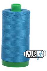 Aurifil Mako 40wt 2-ply Cotton 1000 m 1094 yd. spool - 1125 Medium Teal Aurifil Mako 40wt 2-ply Cotton 1000 m 1094 yd. spool - 1125 Medium Teal