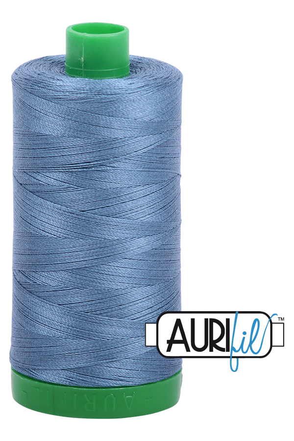 Aurifil Mako 40wt 2-ply Cotton 1000 m 1094 yd. spool - 1126 Blue Grey Aurifil Mako 40wt 2-ply Cotton 1000 m 1094 yd. spool - 1126 Blue Grey