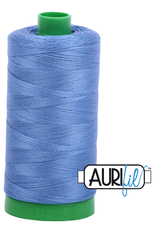 Aurifil Mako 40wt 2-ply Cotton 1000 m 1094 yd. spool - 1128 Light Blue Violet Aurifil Mako 40wt 2-ply Cotton 1000 m 1094 yd. spool - 1128 Light Blue Violet