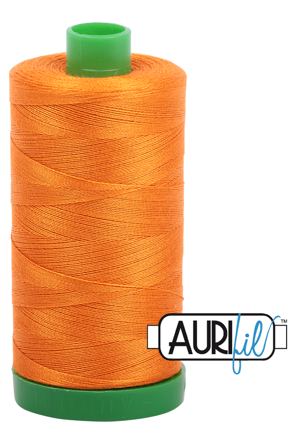 Aurifil Mako 40wt 2-ply Cotton 1000 m 1094 yd. spool - 1133 Bright Orange Aurifil Mako 40wt 2-ply Cotton 1000 m 1094 yd. spool - 1133 Bright Orange