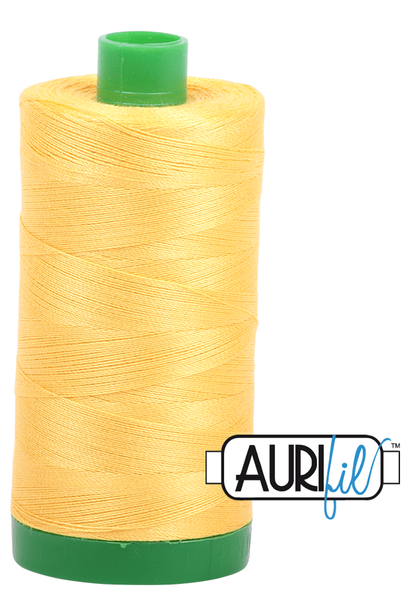 Aurifil Mako 40wt 2-ply Cotton 1000 m 1094 yd. spool - 1135 Pale Yellow Aurifil Mako 40wt 2-ply Cotton 1000 m 1094 yd. spool - 1135 Pale Yellow
