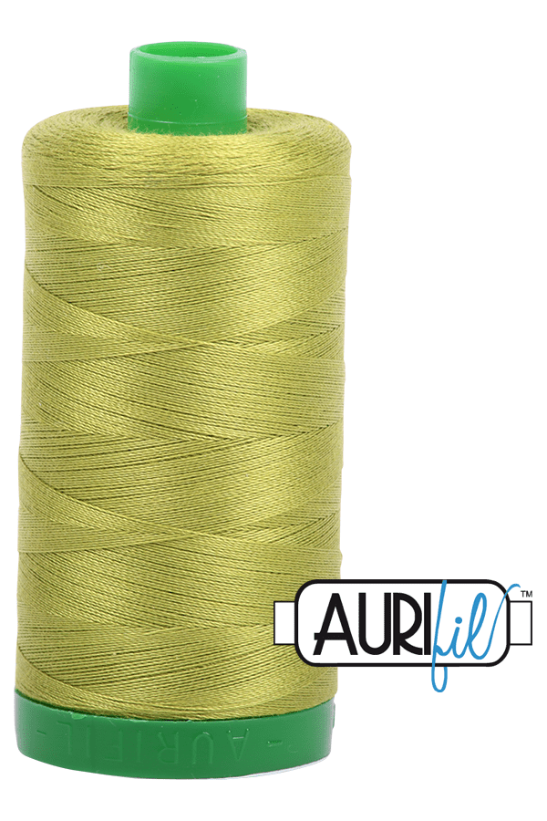 Aurifil Mako 40wt 2-ply Cotton 1000 m 1094 yd. spool - 1147 Light Leaf Green Aurifil Mako 40wt 2-ply Cotton 1000 m 1094 yd. spool - 1147 Light Leaf Green
