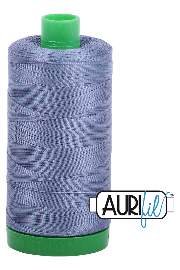 Aurifil Mako 40wt 2-ply Cotton 1000 m 1094 yd. spool - 1248 Dark Grey Blue Aurifil Mako 40wt 2-ply Cotton 1000 m 1094 yd. spool - 1248 Dark Grey Blue