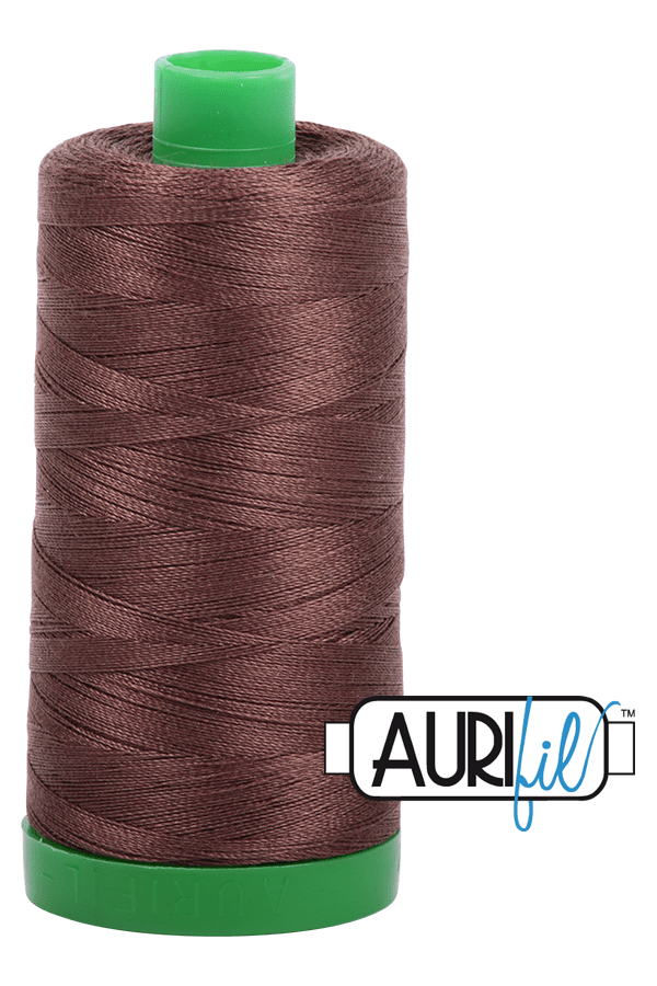 Aurifil Mako 40wt 2-ply Cotton 1000 m 1094 yd. spool - 1285 Medium Bark Aurifil Mako 40wt 2-ply Cotton 1000 m 1094 yd. spool - 1285 Medium Bark