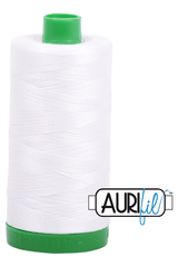 Aurifil Mako 40wt 2-ply Cotton 1000 m 1094 yd. spool - 2021 Natural White Aurifil Mako 40wt 2-ply Cotton 1000 m 1094 yd. spool - 2021 Natural White