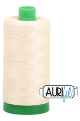 Aurifil Mako 40wt 2-ply Cotton 1000 m 1094 yd. spool - 2110 Light Lemon Aurifil Mako 40wt 2-ply Cotton 1000 m 1094 yd. spool - 2110 Light Lemon