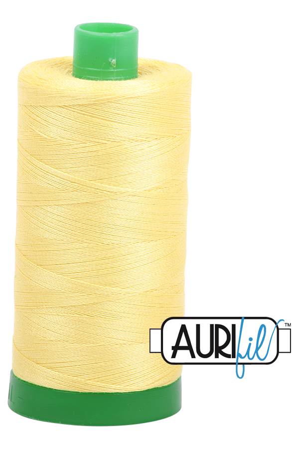 Aurifil Mako 40wt 2-ply Cotton 1000 m 1094 yd. spool - 2115 Lemon Aurifil Mako 40wt 2-ply Cotton 1000 m 1094 yd. spool - 2115 Lemon