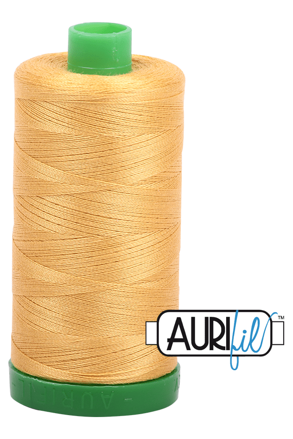 Aurifil Mako 40wt 2-ply Cotton 1000 m 1094 yd. spool - 2134 Spun Gold Aurifil Mako 40wt 2-ply Cotton 1000 m 1094 yd. spool - 2134 Spun Gold