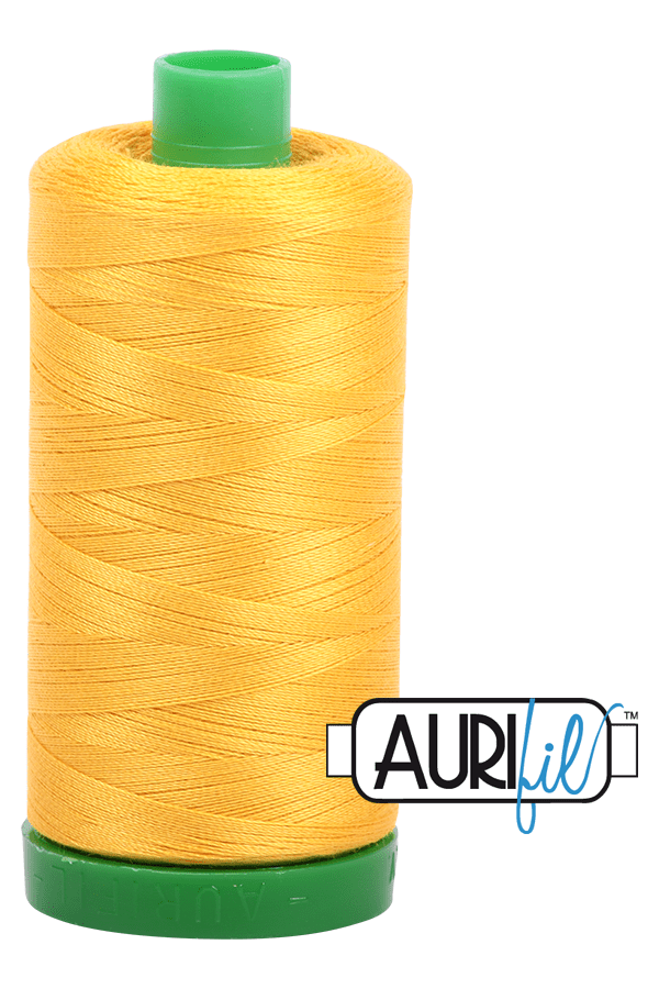 Aurifil Mako 40wt 2-ply Cotton 1000 m 1094 yd. spool - 2135 Yellow Aurifil Mako 40wt 2-ply Cotton 1000 m 1094 yd. spool - 2135 Yellow