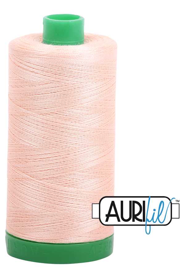 Aurifil Mako 40wt 2-ply Cotton 1000 m 1094 yd. spool - 2205 Apricot Aurifil Mako 40wt 2-ply Cotton 1000 m 1094 yd. spool - 2205 Apricot