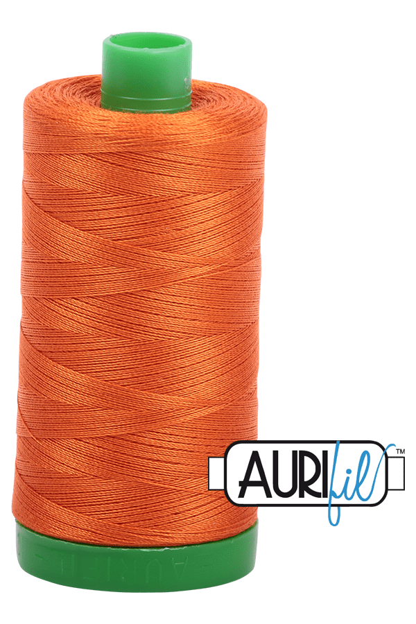 Aurifil Mako 40wt 2-ply Cotton 1000 m 1094 yd. spool - 2235 Orange Aurifil Mako 40wt 2-ply Cotton 1000 m 1094 yd. spool - 2235 Orange