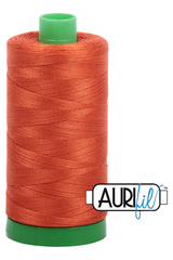 Aurifil Mako 40wt 2-ply Cotton 1000 m 1094 yd. spool - 2240 Rusty Orange Aurifil Mako 40wt 2-ply Cotton 1000 m 1094 yd. spool - 2240 Rusty Orange