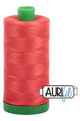Aurifil Mako 40wt 2-ply Cotton 1000 m 1094 yd. spool - 2277 Light Red Orange Aurifil Mako 40wt 2-ply Cotton 1000 m 1094 yd. spool - 2277 Light Red Orange