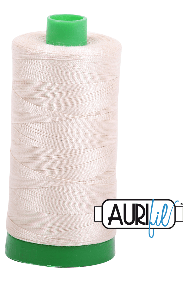 Aurifil Mako 40wt 2-ply Cotton 1000 m 1094 yd. spool - 2310 Light Beige Aurifil Mako 40wt 2-ply Cotton 1000 m 1094 yd. spool - 2310 Light Beige