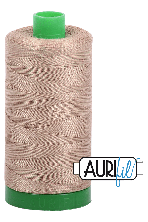 Aurifil Mako 40wt 2-ply Cotton 1000 m 1094 yd. spool - 2325 Linen Aurifil Mako 40wt 2-ply Cotton 1000 m 1094 yd. spool - 2325 Linen