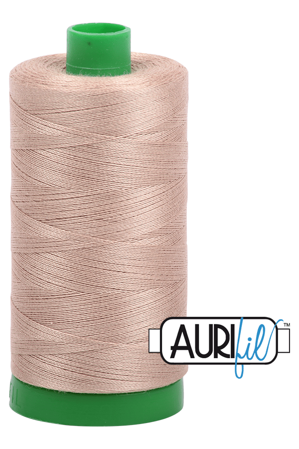 Aurifil Mako 40wt 2-ply Cotton 1000 m 1094 yd. spool - 2326 Sand Aurifil Mako 40wt 2-ply Cotton 1000 m 1094 yd. spool - 2326 Sand
