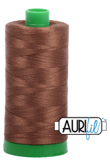Aurifil Mako 40wt 2-ply Cotton 1000 m 1094 yd. spool - 2372 Dark Antique Gold Aurifil Mako 40wt 2-ply Cotton 1000 m 1094 yd. spool - 2372 Dark Antique Gold
