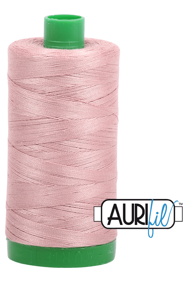 Aurifil Mako 40wt 2-ply Cotton 1000 m 1094 yd. spool - 2375 Antique Blush Aurifil Mako 40wt 2-ply Cotton 1000 m 1094 yd. spool - 2375 Antique Blush
