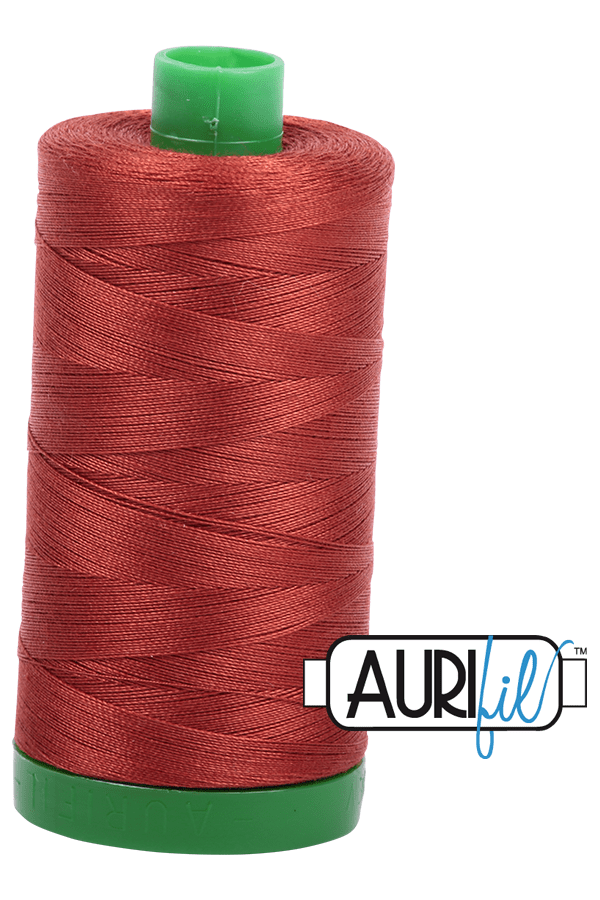 Aurifil Mako 40wt 2-ply Cotton 1000 m 1094 yd. spool - 2385 Terracotta Aurifil Mako 40wt 2-ply Cotton 1000 m 1094 yd. spool - 2385 Terracotta