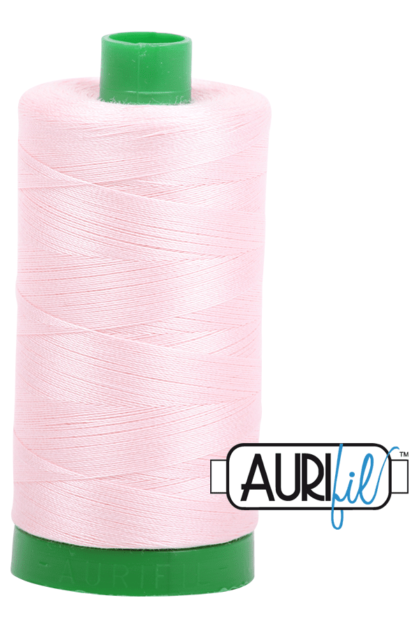 Aurifil Mako 40wt 2-ply Cotton 1000 m 1094 yd. spool - 2410 Pale Pink Aurifil Mako 40wt 2-ply Cotton 1000 m 1094 yd. spool - 2410 Pale Pink