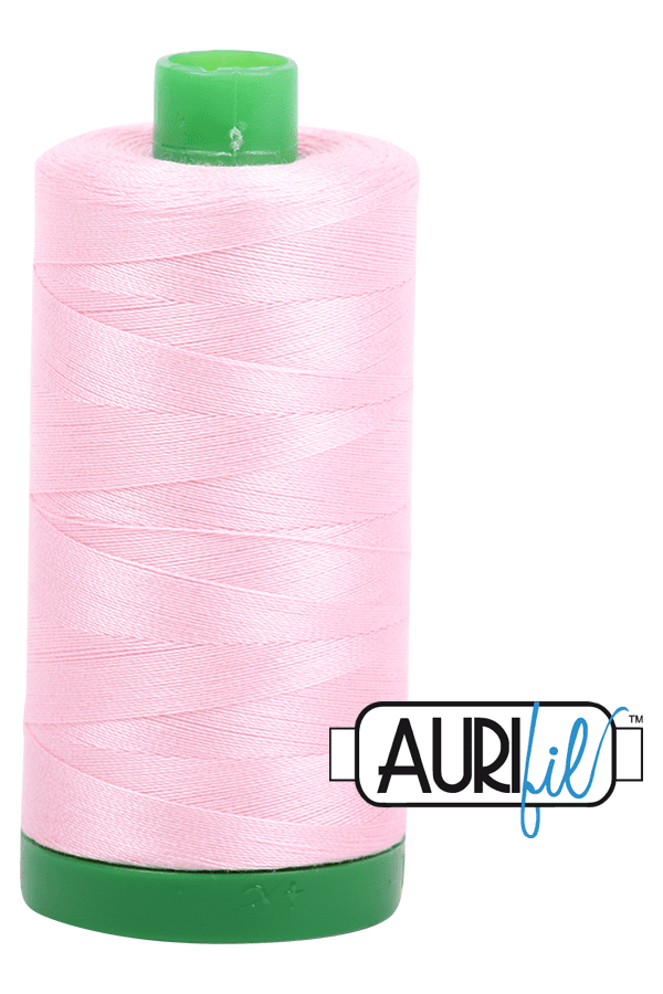 Aurifil Mako 40wt 2-ply Cotton 1000 m 1094 yd. spool - 2423 Baby Pink Aurifil Mako 40wt 2-ply Cotton 1000 m 1094 yd. spool - 2423 Baby Pink