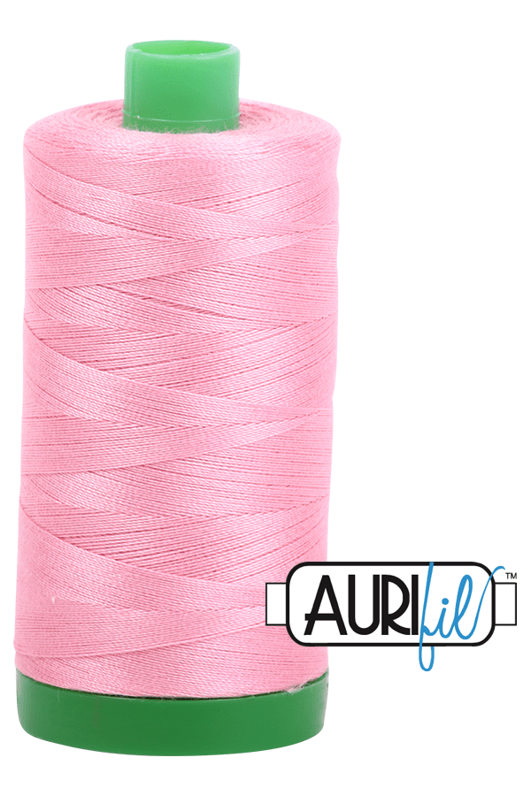 Aurifil Mako 40wt 2-ply Cotton 1000 m 1094 yd. spool - 2425 Bright Pink Aurifil Mako 40wt 2-ply Cotton 1000 m 1094 yd. spool - 2425 Bright Pink