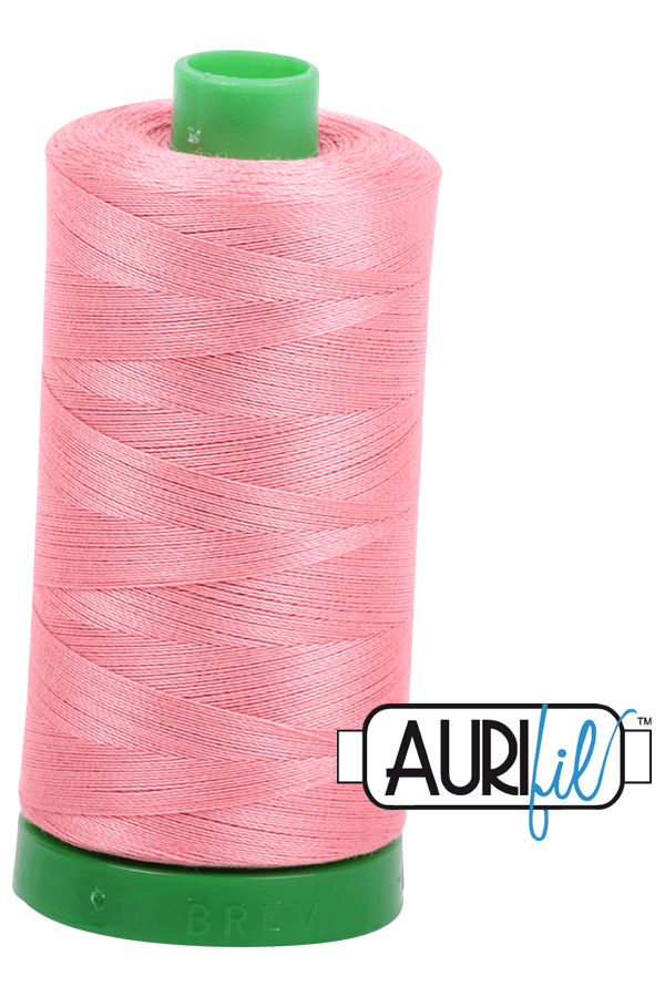 Aurifil Mako 40wt 2-ply Cotton 1000 m 1094 yd. spool - 2435 Peachy Pink Aurifil Mako 40wt 2-ply Cotton 1000 m 1094 yd. spool - 2435 Peachy Pink