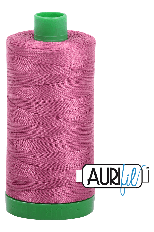 Aurifil Mako 40wt 2-ply Cotton 1000 m 1094 yd. spool - 2450 Rose Aurifil Mako 40wt 2-ply Cotton 1000 m 1094 yd. spool - 2450 Rose