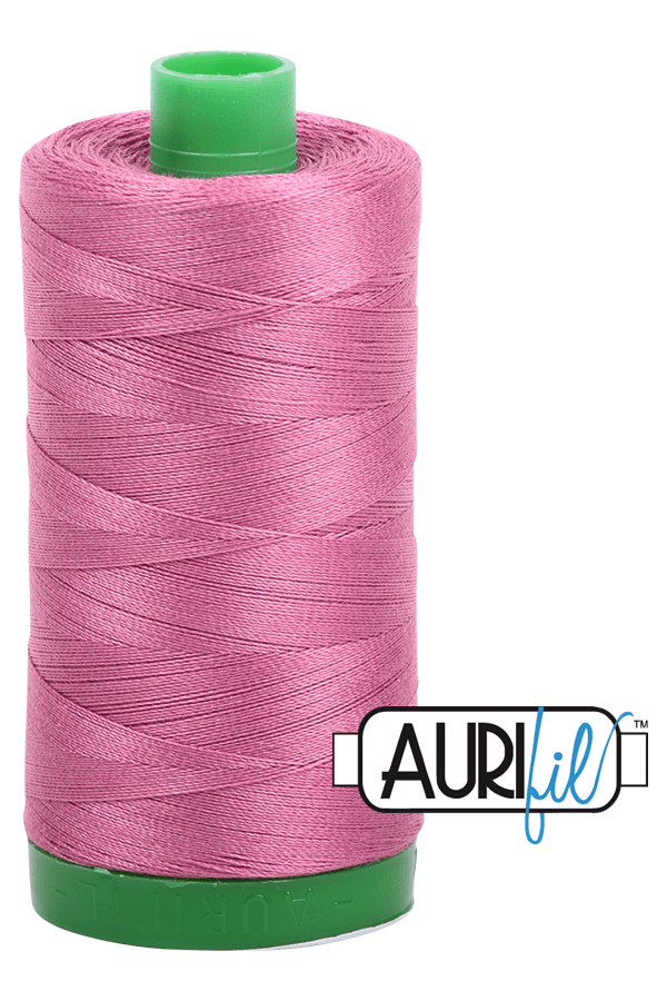 Aurifil Mako 40wt 2-ply Cotton 1000 m 1094 yd. spool - 2452 Dusty Rose Aurifil Mako 40wt 2-ply Cotton 1000 m 1094 yd. spool - 2452 Dusty Rose