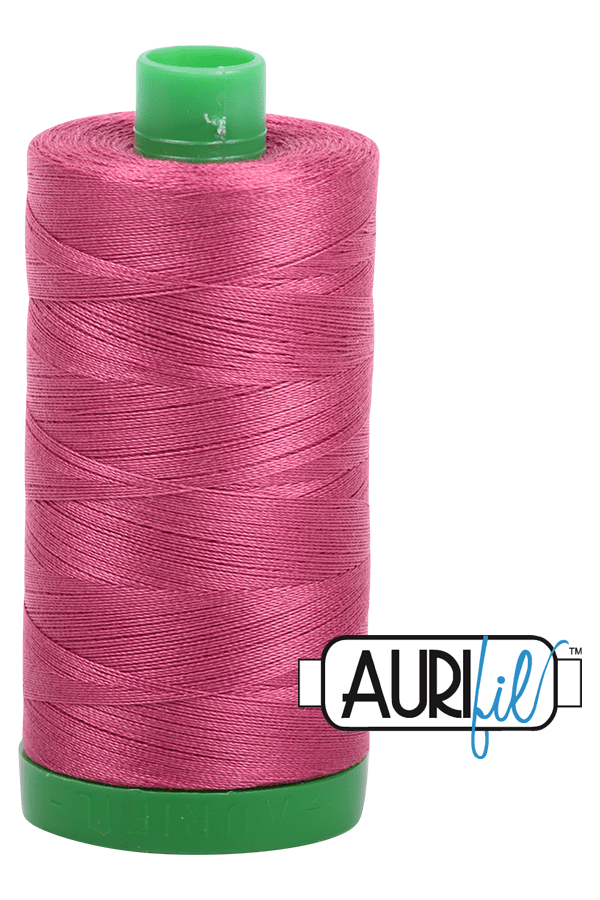 Aurifil Mako 40wt 2-ply Cotton 1000 m 1094 yd. spool - 2455 Medium Carmine Red Aurifil Mako 40wt 2-ply Cotton 1000 m 1094 yd. spool - 2455 Medium Carmine Red