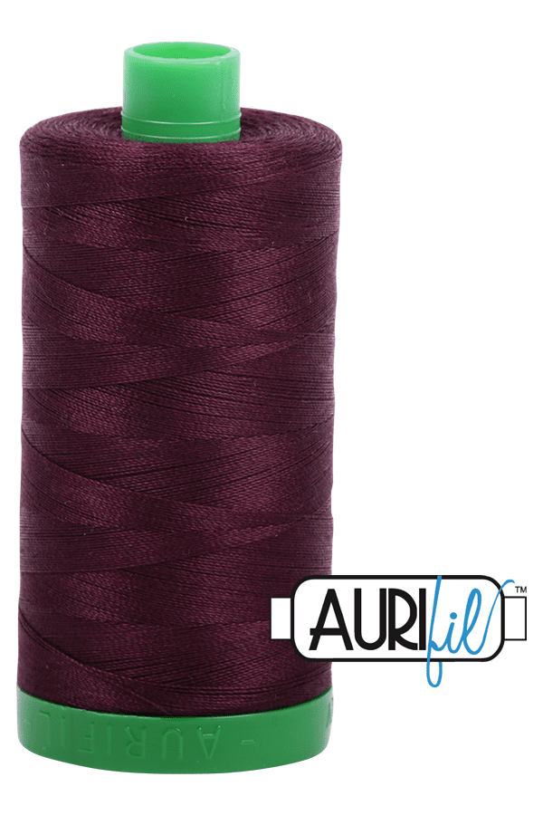 Aurifil Mako 40wt 2-ply Cotton 1000 m 1094 yd. spool - 2465 Very Dark Brown Aurifil Mako 40wt 2-ply Cotton 1000 m 1094 yd. spool - 2465 Very Dark Brown